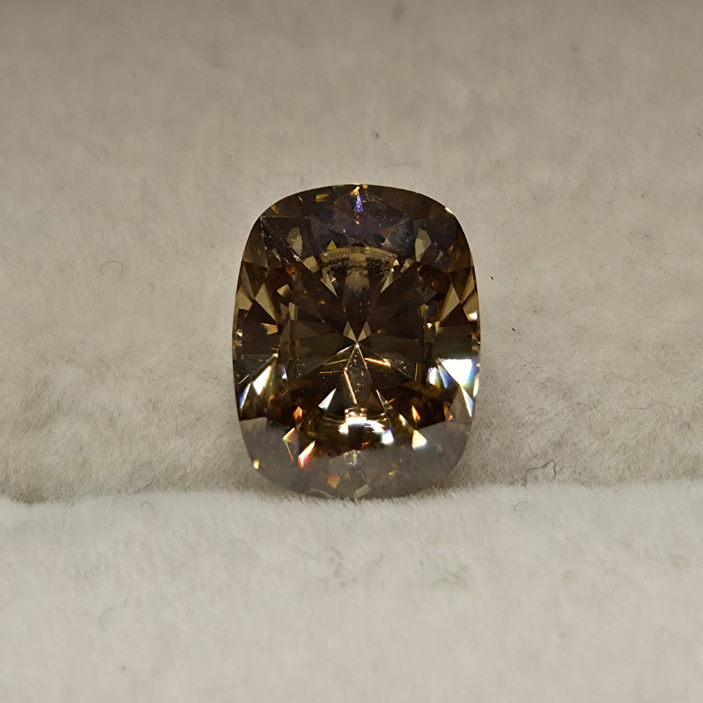3 ct. Elongated Cushion Moissanite, Champagne