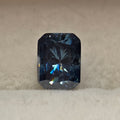 3 ct. Radiant Moissanite, Sapphire Blue (Coated)