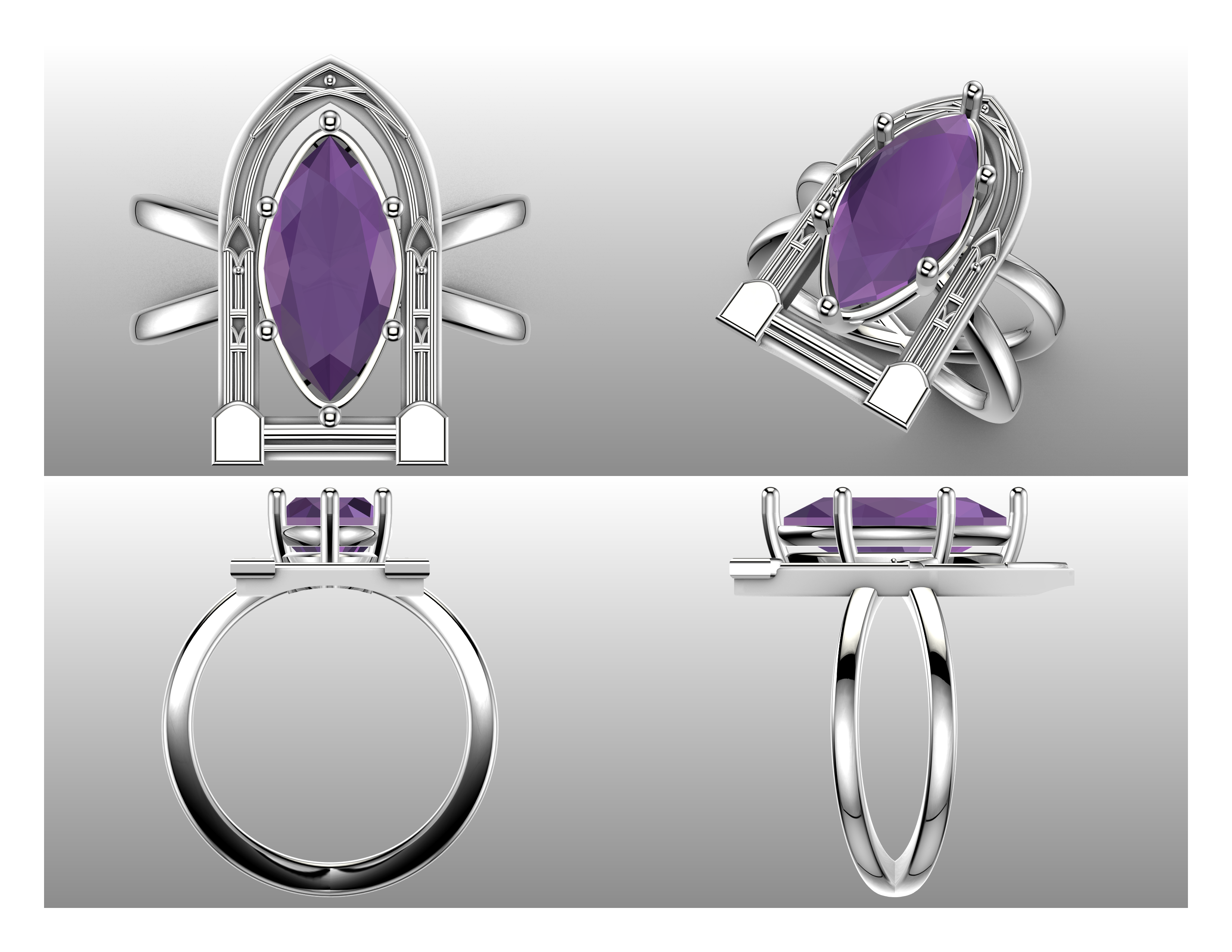 Ethereal Window Ring - Nightfall (SETTING ONLY)