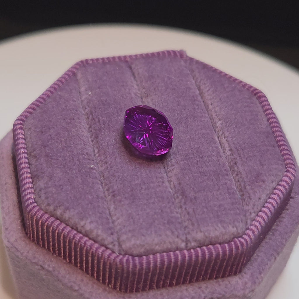 3.4 ct. Fantasy Cut Octagon Lab Sapphire, Purple