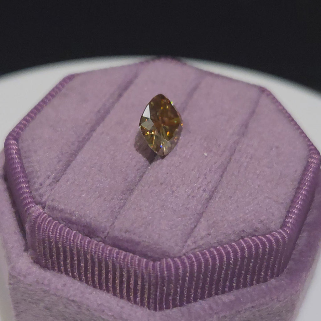 3 ct. Elongated Cushion Moissanite, Champagne